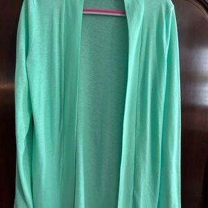 J. Crew Light Green Open Cardigan